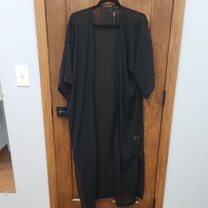 Banana Republic Black Polka Dot Sheer Cover-Up